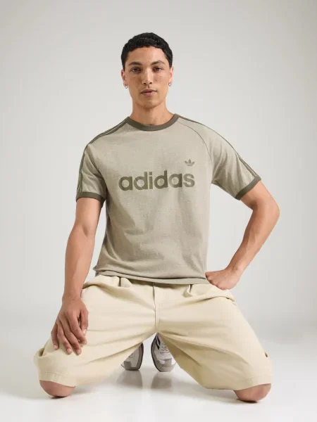 ADIDAS ORIGINALS Tričko RINGER kaki / olivová