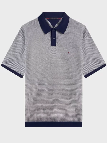 Поло Tommy Hilfiger в полоску синее