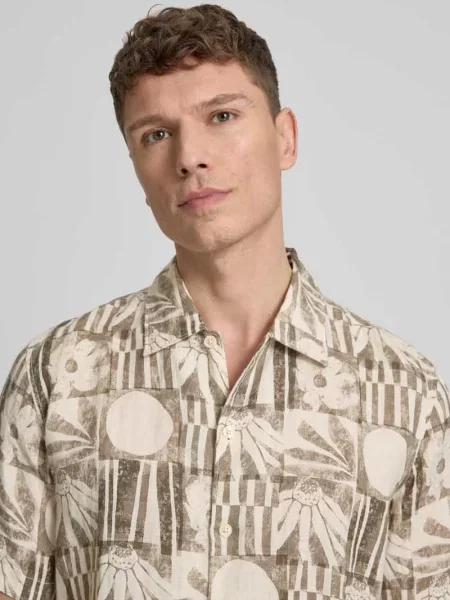 Koszula casualowa o kroju relaxed fit z czystego lnu Marc O'polo