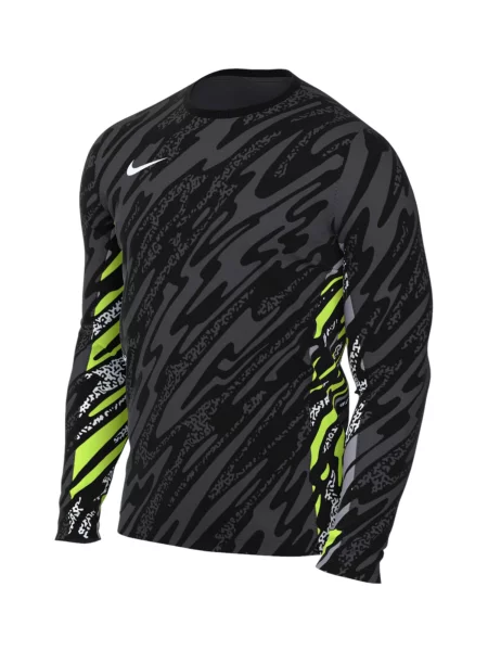 NIKE Funkční tričko šedá / světle zelená offwhite černá