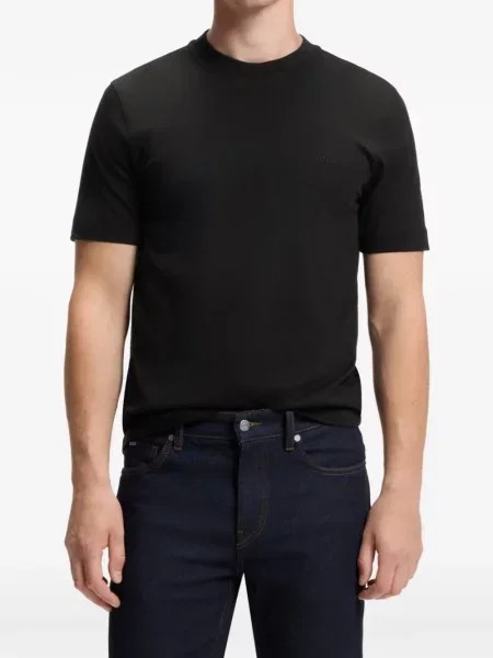 Tricou Boss cu broderie negru