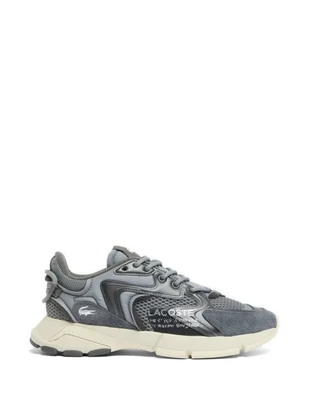 Sneakerși Lacoste cu șireturi din dantelă gri