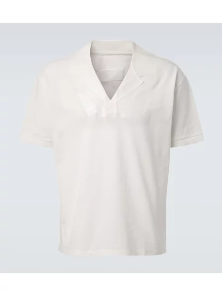 Tricou polo Maison Margiela alb