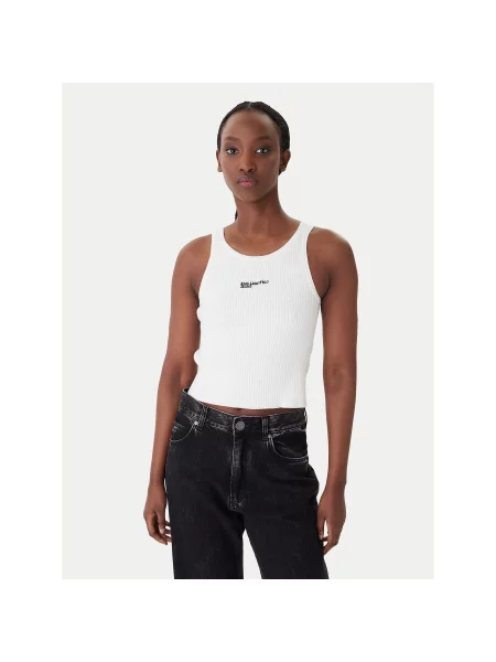 Karl Lagerfeld Jeans Top Krem Slim Fit bež