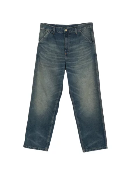 Blugi drepți Carhartt Wip albastru