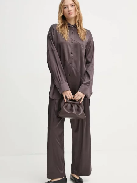 Сорочка AERON ABIGAIL relaxed класичний комір коричневий