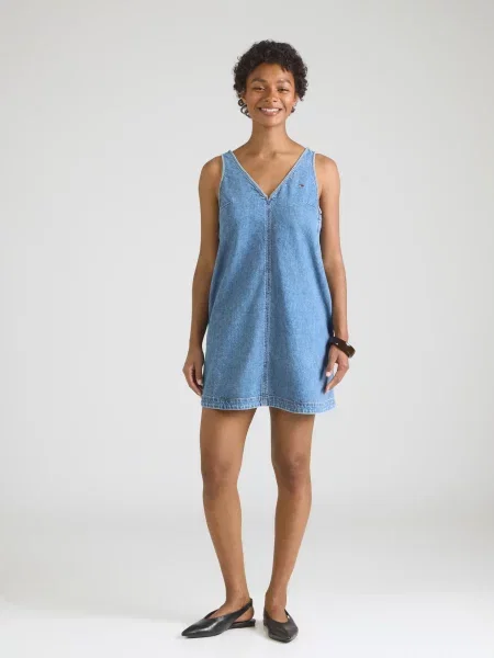 Tommy Jeans rochie din denim albastru
