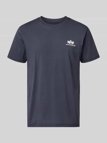 T-shirt z logo i okrągłym dekoltem Alpha Industries