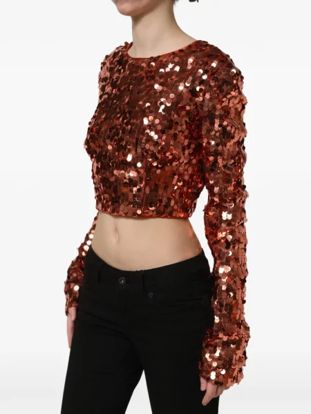 Bluză Dolce & Gabbana maro