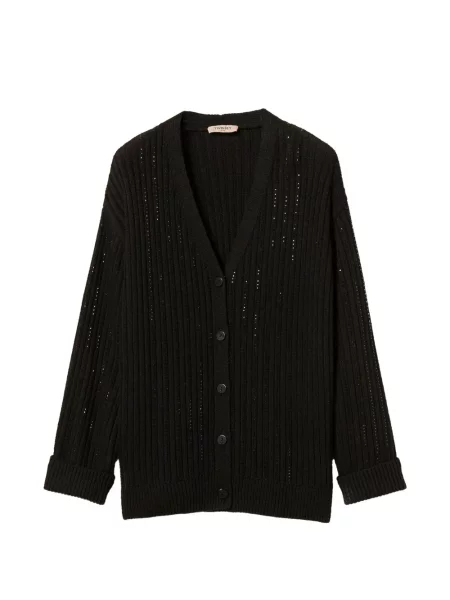 Cardigan Twinset de lână negru