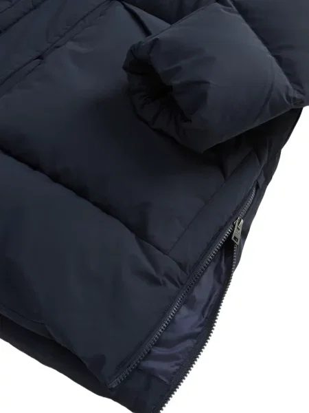 Geacă parka Woolrich cu glugă albastru