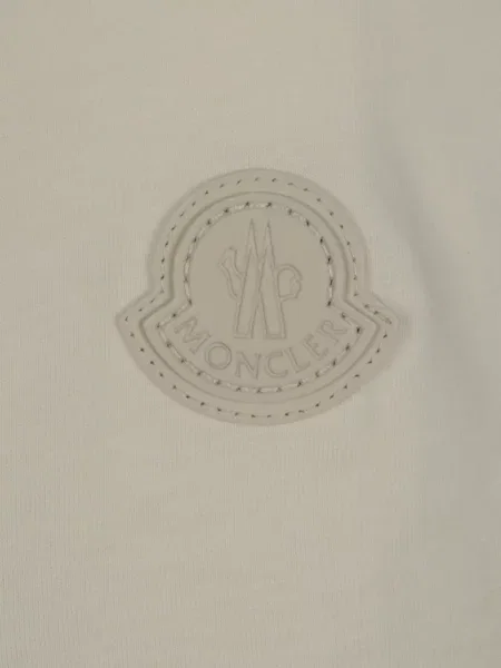 Tricou Moncler cu model paisley alb