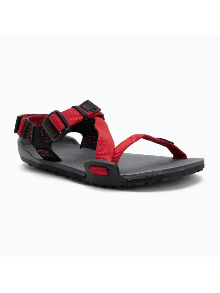 Mezítlábas gyermek Xero Shoes Z-Trail szén/piros paprika szandálok. Méret: 30 EU piros