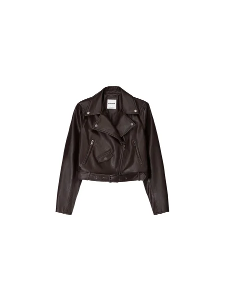 Bershka Prehodna jakna temno rjava