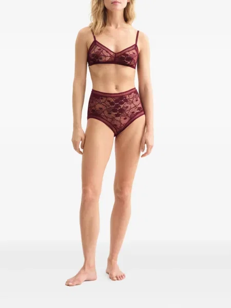 Chiloți Eres cu model floral din dantelă violet