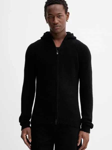 Heliot Emil kardigan z dodatkiem wełny czarny