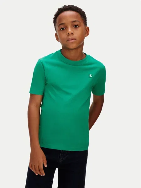 Calvin Klein Jeans T-Shirt Mono Mini Badge πράσινο
