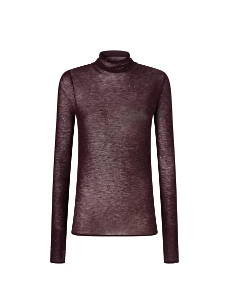 PINKO Svetr PINKO MOSS MAGLIA ULTRAFINE Maglieria' fialová
