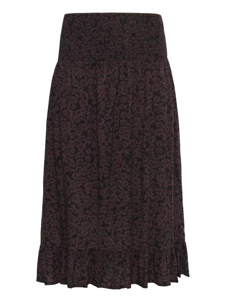 KAFFE CURVE Sukně Bella čokoládová černá