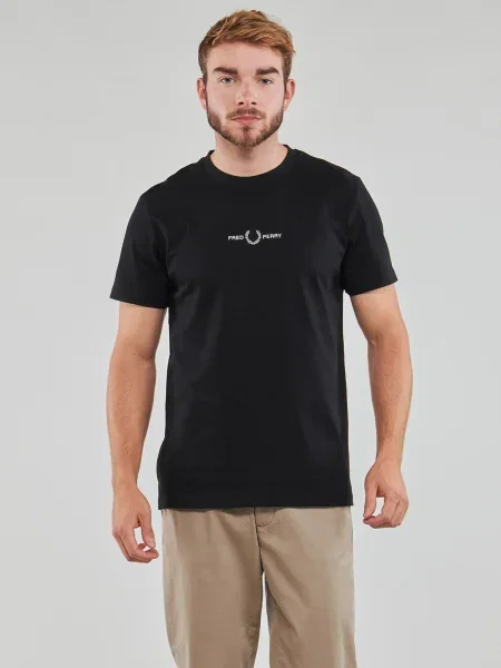 Hímzett pólóing Fred Perry fekete