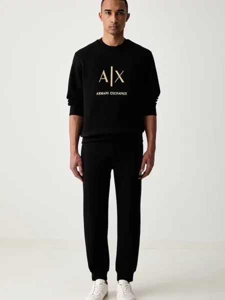 Armani Exchange hanorac pentru bărbați cu negru