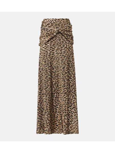 Maksi spódnica maxi Rabanne w tygrysie prążki czarna