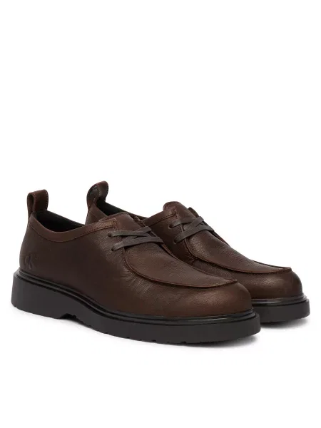 Pantofi Calvin Klein Combat Apron Laceup Tu Lth închis maro
