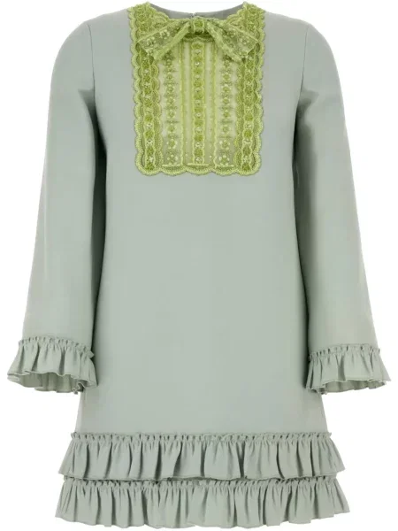 Rochie mini Valentino Garavani cu funde de costum verde