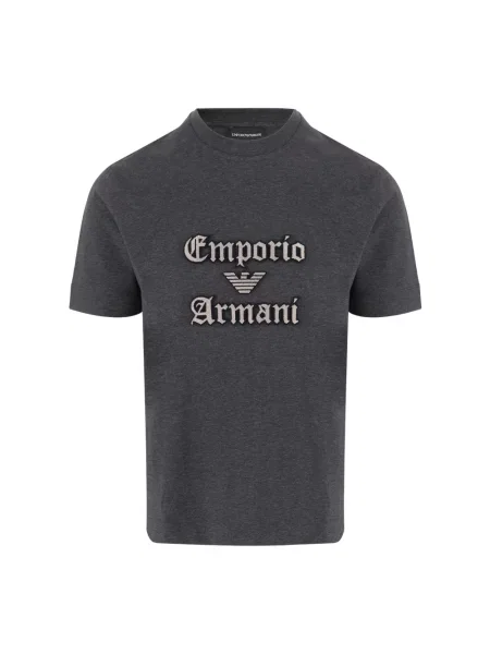 Koszulka Emporio Armani z logo szara