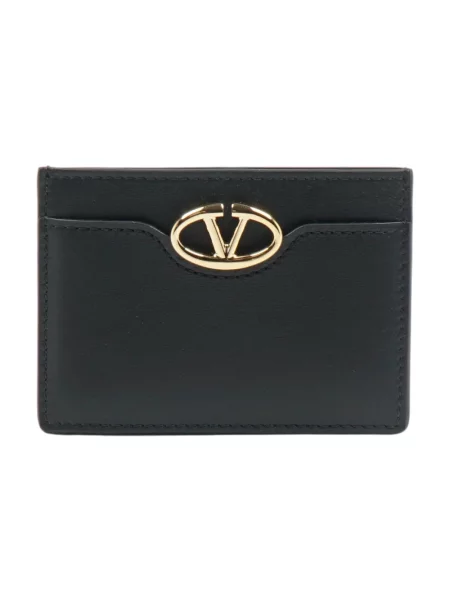 Lniany portfel Valentino czarny