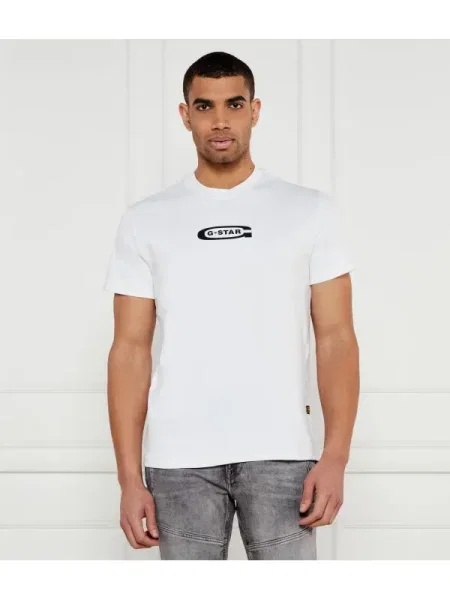 G-STAR Tricou Old skool negru alb