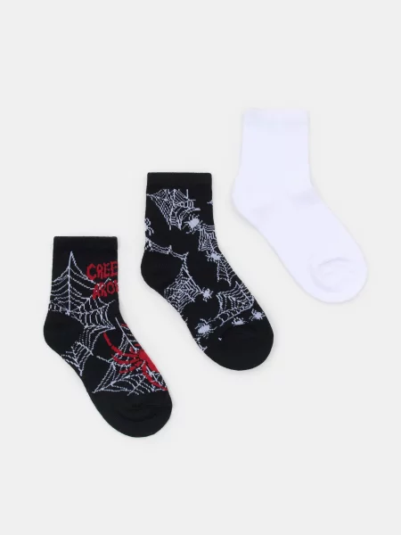 Sinsay Ponožky s motivem pavouků 3 pack vícebarevná