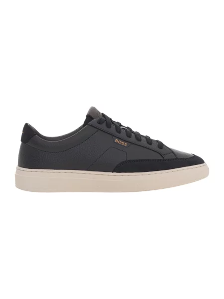Sneakersy Boss skórzane czarne