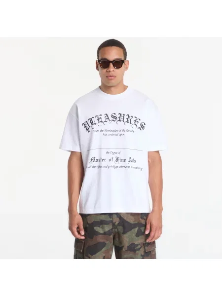 Tricou PLEASURES Degree T-Shirt White XXL alb
