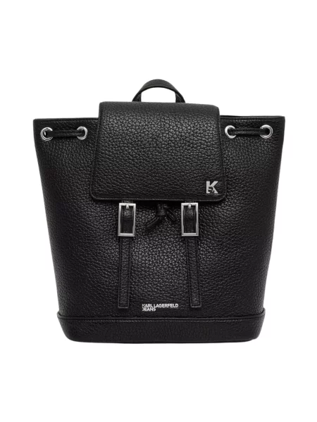 Karl Lagerfeld Jeans plecak z imitacji skóry czarny