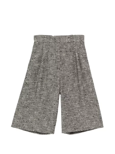 Pantaloni scurți Lorena Antoniazzi din tweed gri