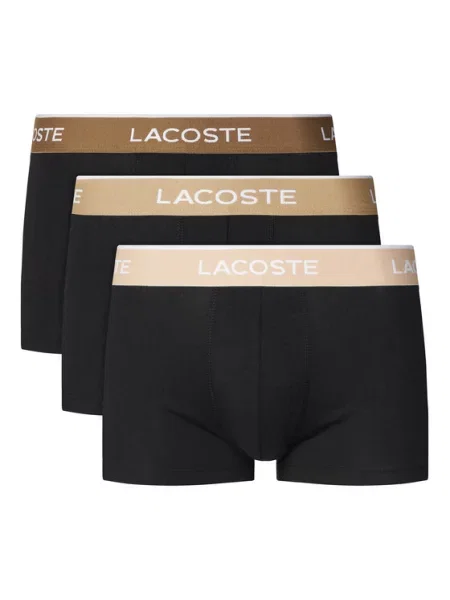 Lacoste testhezálló boxeralsó férfi elasztánnal csomag fekete