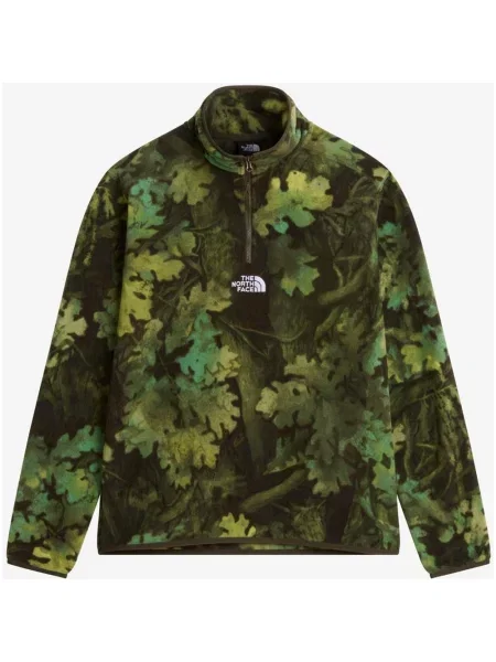 Polar The North Face Novelty Logo Glacier Quarter Zip S zielony