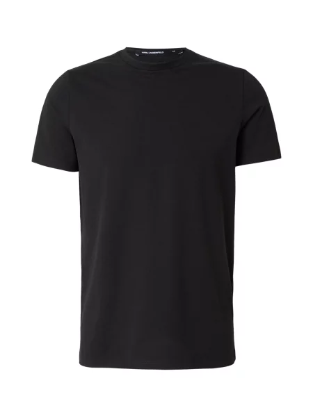 Karl Lagerfeld Tricou bej deschis / negru alb