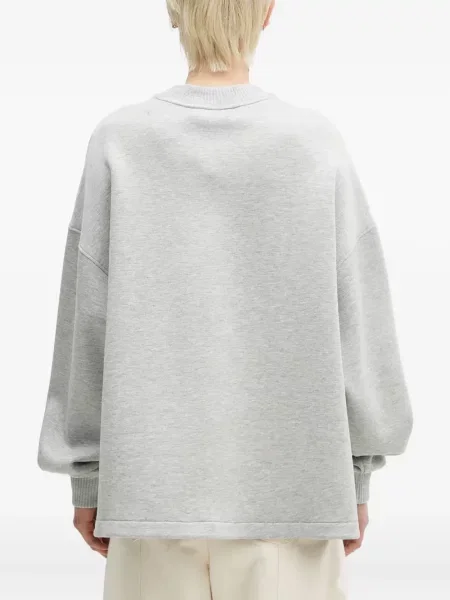 Hanorac crewneck Fiorucci cu broderie gri