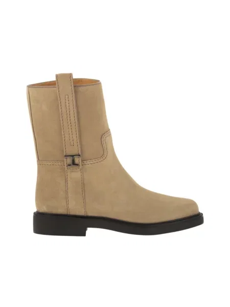 Botki Tod's zamszowe beżowe