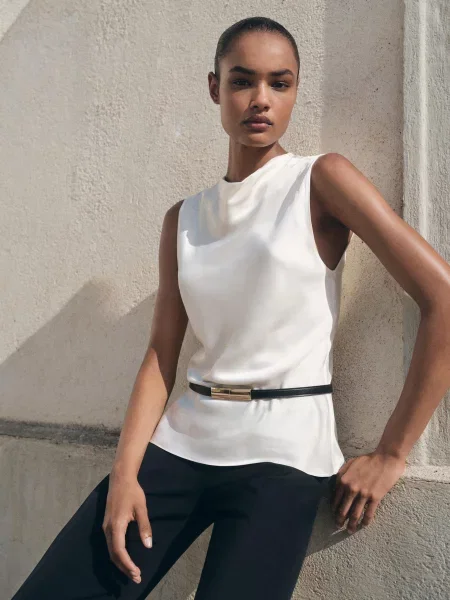 Блуза MANGO кремовий