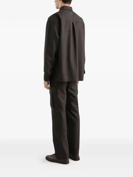 Vilnonės kelnės Dolce & Gabbana ruda