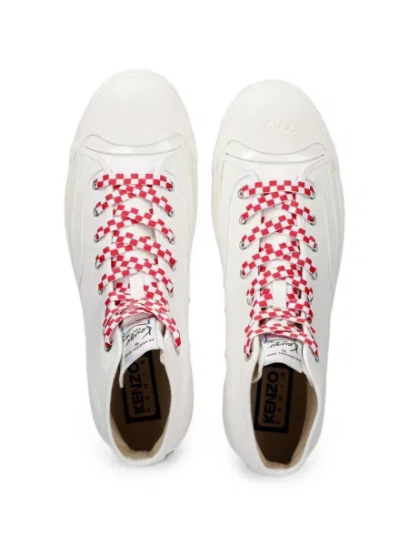 Sneakerși Kenzo în carouri alb