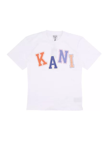 Karl Kani Koszulki Mężczyzna S T-Shirt z Krótkim Rękawem i Okrągłym Dekoltem biały
