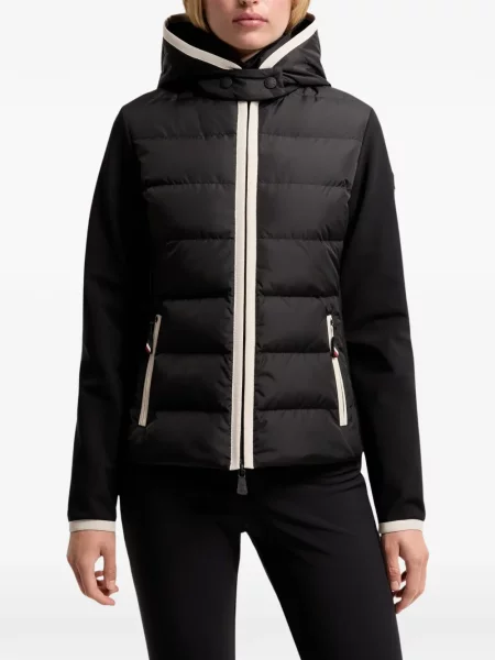 Geacă cu puf Moncler Grenoble cu glugă negru