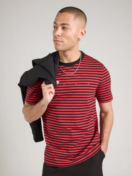 HUGO Tricou Demptee roșu negru