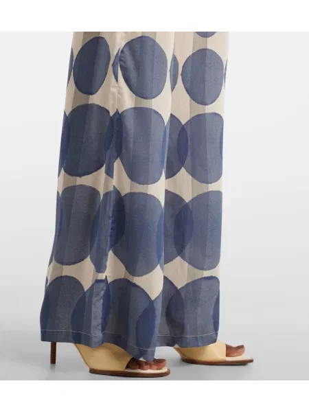 Pantaloni Adriana Degreas cu buline bej
