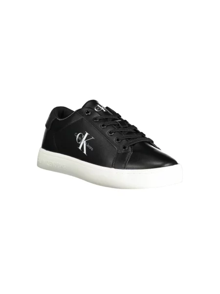 Sneakersy Calvin Klein Jeans skórzane klasyczne czarne