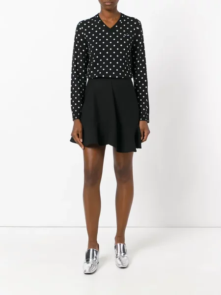 Taškuotas megztas megztinis Comme Des Garçons Play juoda